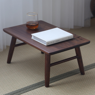 墨兰工坊现代沙发榻榻米炕桌炕几新款纯实木黑胡桃木阳台飘窗茶桌