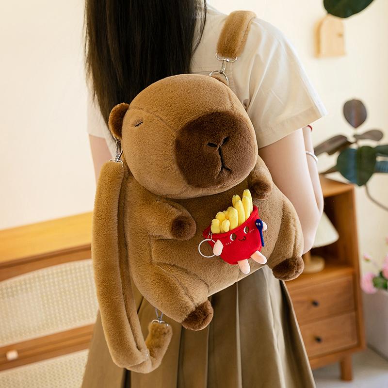 汉堡水豚卡皮巴拉女孩背包大容量