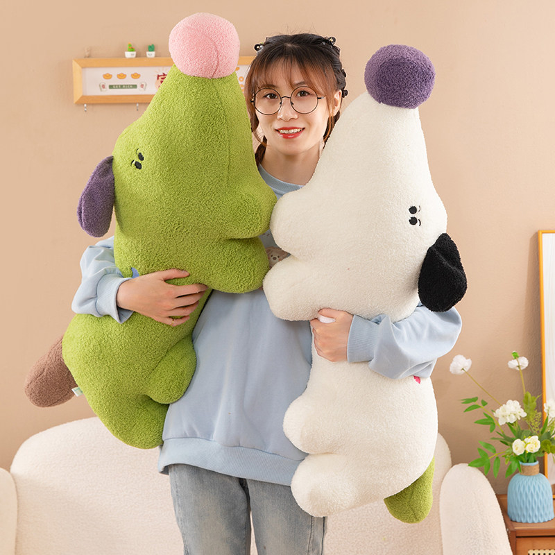 糖豆狗毛绒玩具娃娃抱枕女生睡觉夹腿专用大玩偶安抚沙发超软公仔