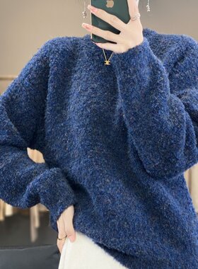 小谷粒高级感毛衣女加厚短款