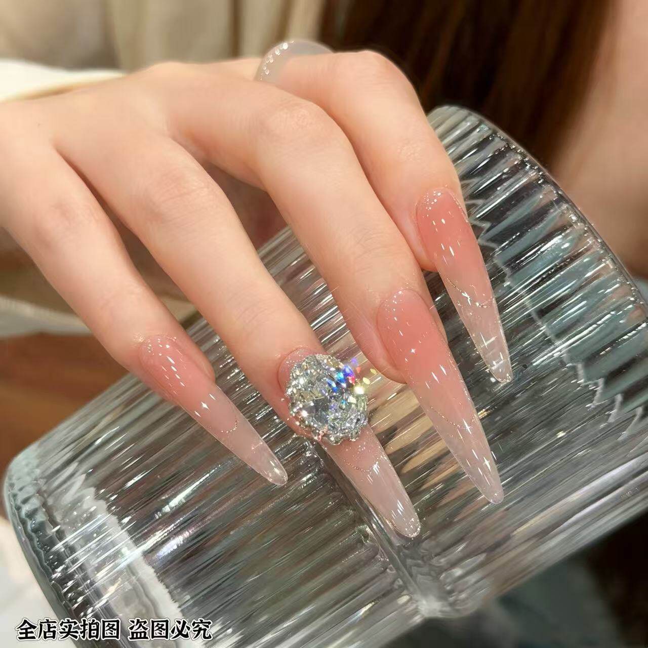 【库里南·12甲】夏季爆闪满钻爆闪新款高级感美甲2026年新款美甲