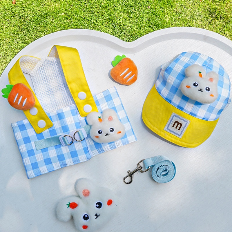 原创春夏季猫咪宠物胸背带牵引绳子狗狗猫咪宠物猫衣服狗用品外出