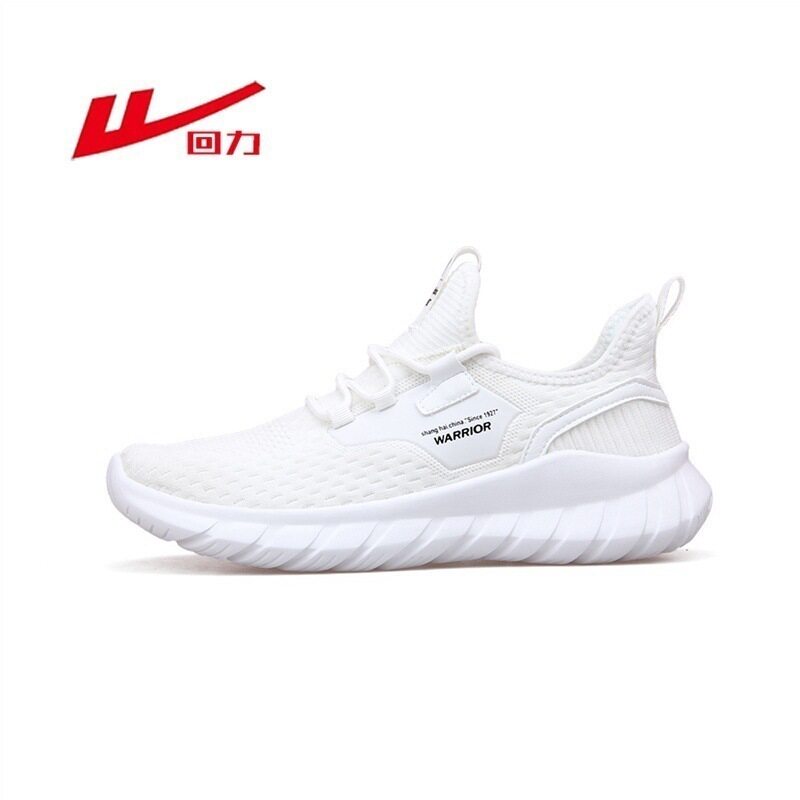 回力春季新款网面鞋一脚蹬厚底鞋纯色小白鞋男女老爹鞋鞋跑步鞋