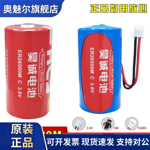 昊诚ER26500M智能水表煤气燃气表流量计2号C型3.6V锂电池组LSH14