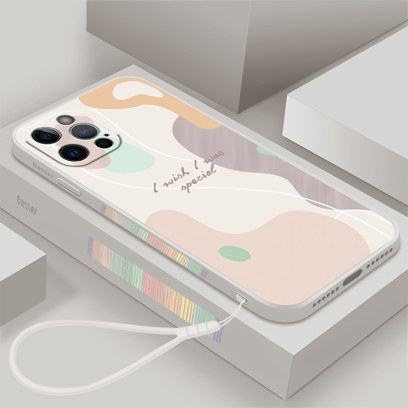 苹果莫兰迪平果直边男女硅胶软壳