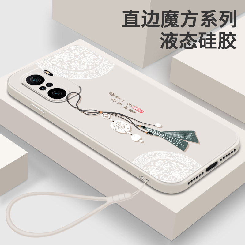 新款适用小米红米K40的手机壳RedmiK40s液态硅胶软壳女全包镜头保护套女款K4O防摔中国风ins风直边古风外壳男