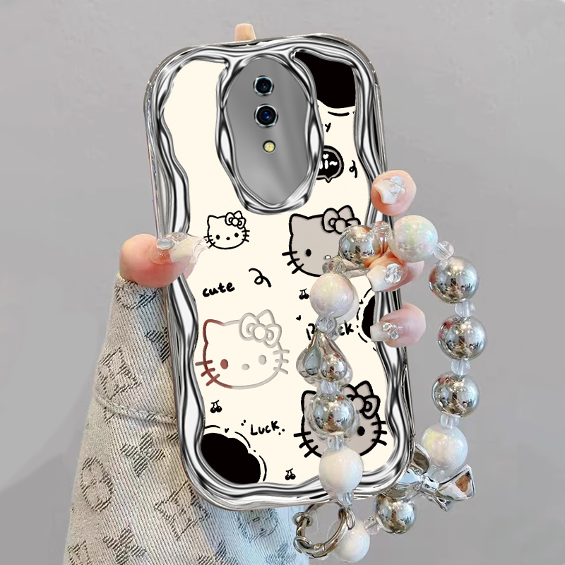 新款手链奶油电镀银手机壳