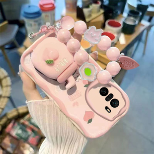 适用红米k40手机壳女可爱手链支架RedmiK40pro/K40S保护套新款防摔全包镜头硅胶软壳卡通潮红米k40PRO保护壳
