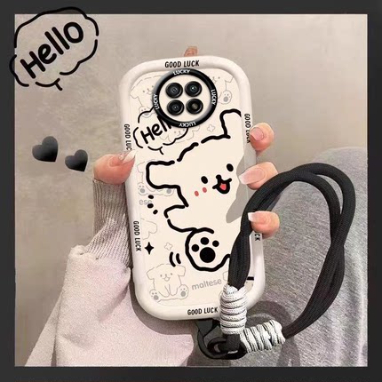 适用于红米Note9Pro手机壳红米Note9【5G】女款卡通网红新款卡通小狗全包软壳手绳红米Note9【5G】手机壳