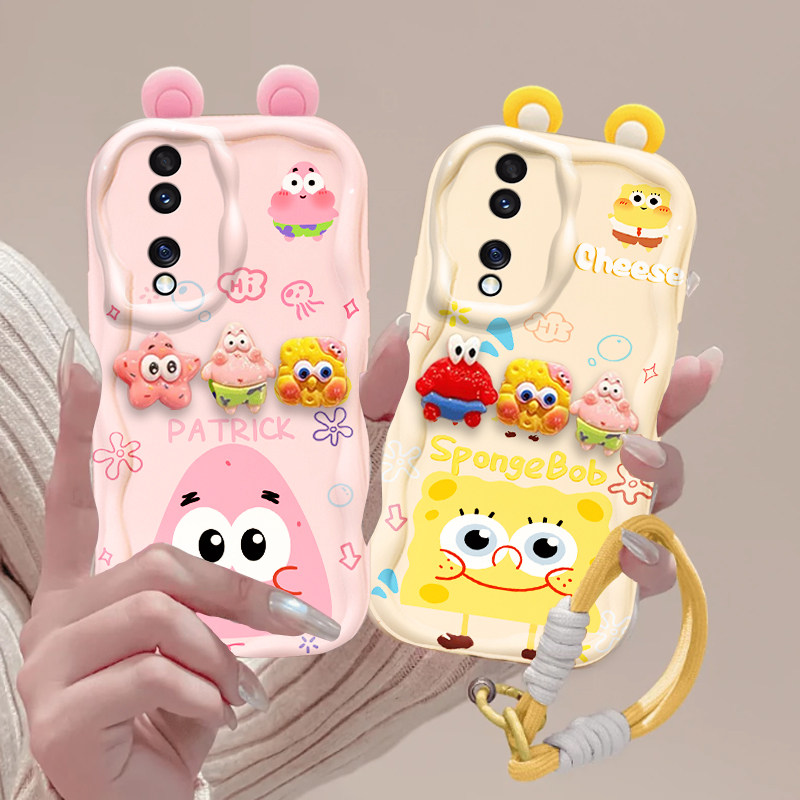 适用荣耀90手机壳荣耀90Pro保护套立体公仔手链新款硅胶女90Pro全包防摔九零潮女款卡通荣耀90PRO保护壳,3C数码配件,手机保护套/壳,淘宝优惠券,粉丝福利购,淘宝优惠卷