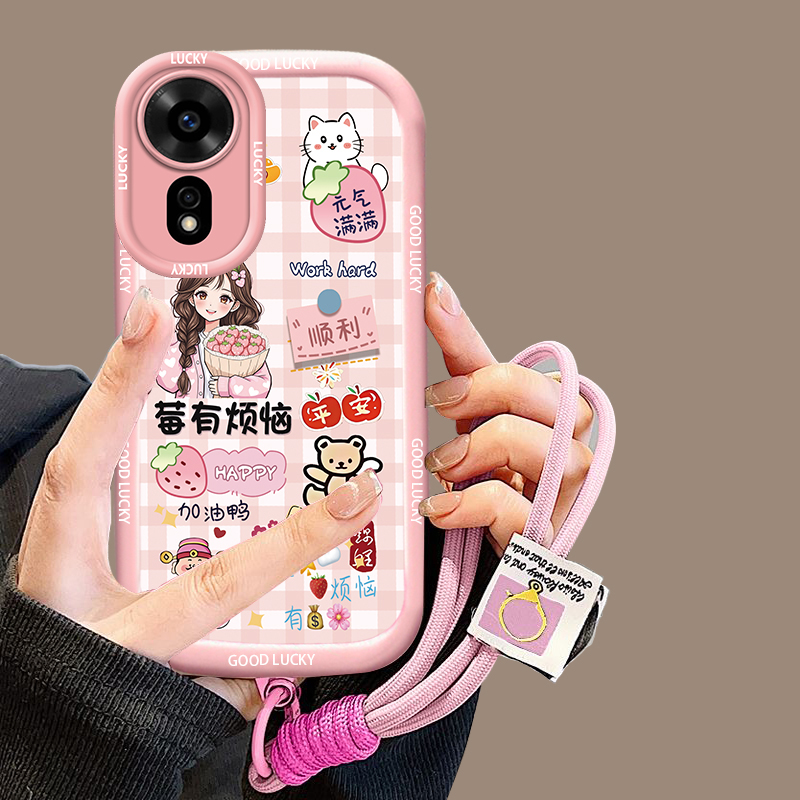 女新款卡通手绳手机壳