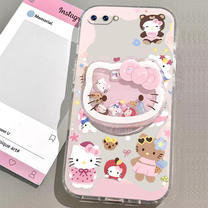 适用OPPOR11手机壳OPPOR11Plus/R11S/R11sPlus/R11St/R11t女款支架手链可爱透明卡通超薄新款防摔全包