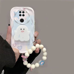 适用红米10x手机壳白色幽灵Redmi10X4G保护套M2004J7AC女款4g新款全包防摔硅胶软壳可爱网红红米1Ox4G保护壳