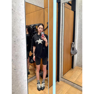 t恤女 短袖 高品质纯棉230克精梳紧密手感好爽滑优质做工 前印花