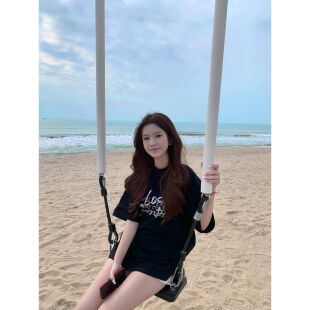 t恤女 短袖 高品质纯棉230克精梳紧密手感好爽滑优质做工 前印花