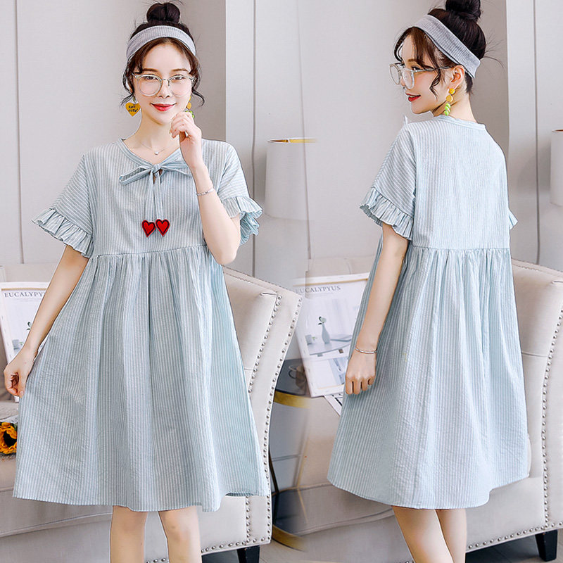 2020新款夏季孕妇连衣裙夏装上衣网红哺乳裙孕妇装大码洋气辣潮妈