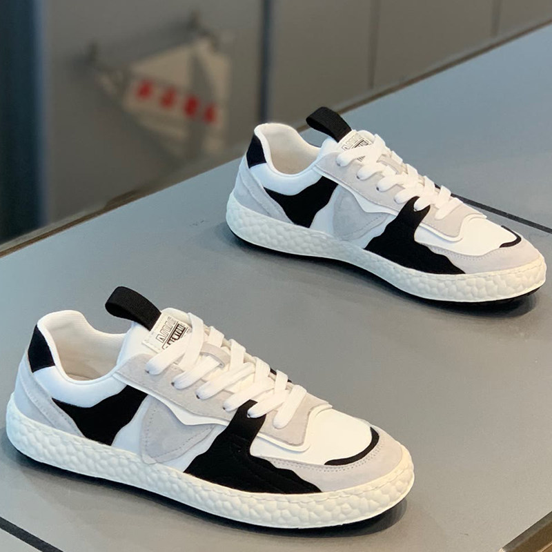 男鞋2024早秋新款低帮软底时尚百搭板鞋布面透气系带爆款休闲鞋潮