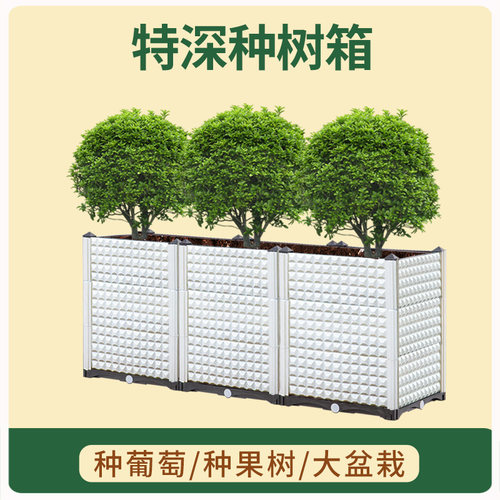 新款花箱简约白种树箱加固耐用