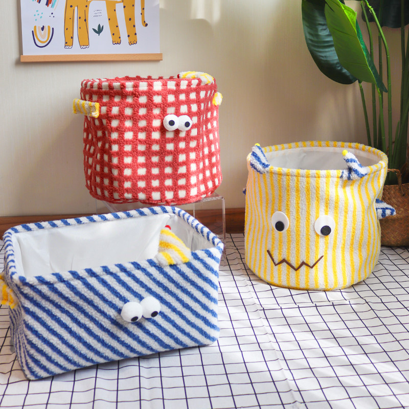 多巴胺收纳筐怪兽玩具零食衣物置物篮儿童房车载整理箱大容量加厚,收纳整理,收纳筐,淘宝优惠券,粉丝福利购,淘宝优惠卷