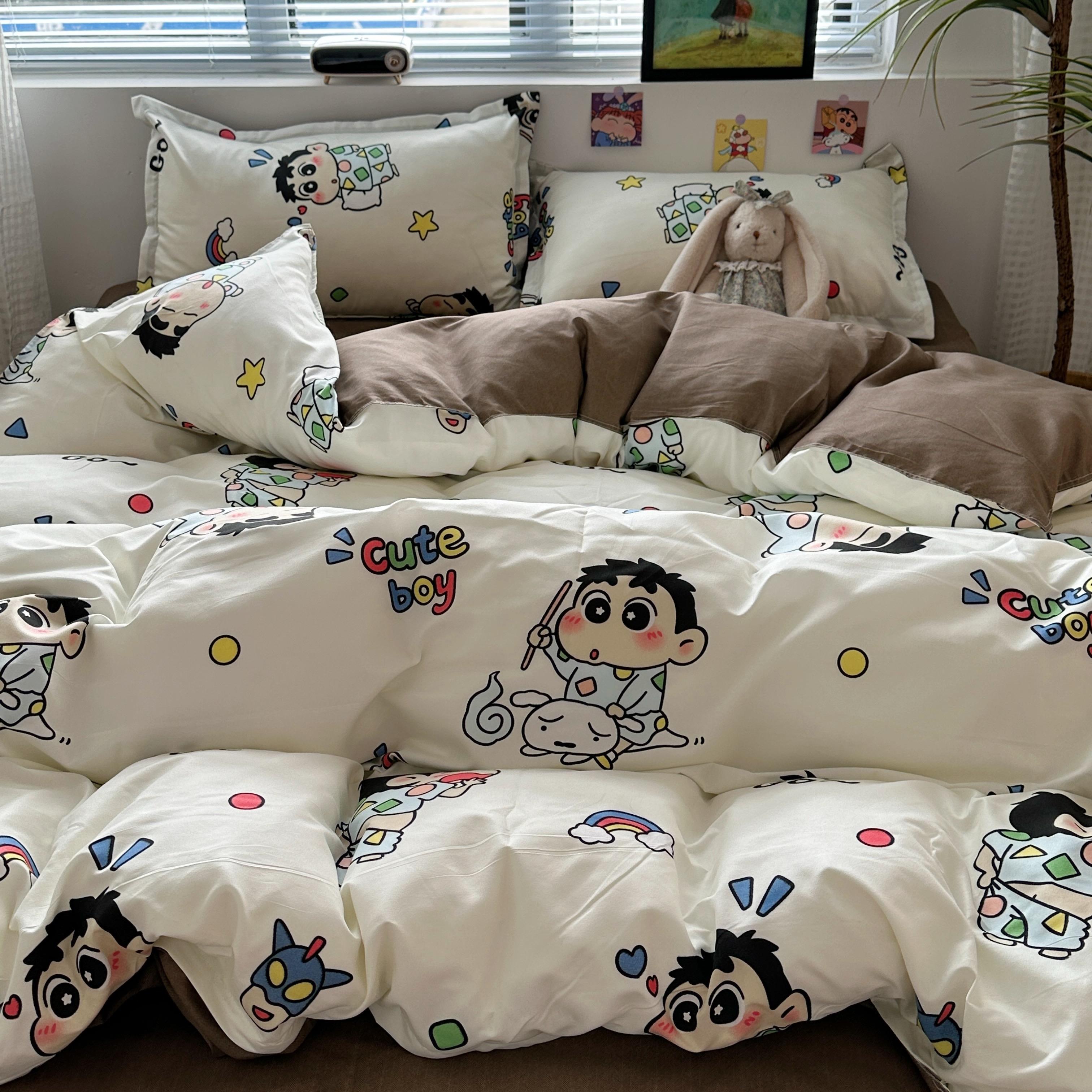 学生宿舍专用床上四件套纯棉全棉