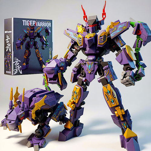 玄武机甲积木机器人模型拼装男孩益智玩具2024年新款生日礼物