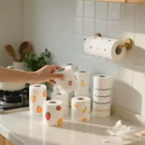 Кухонная бумага висят тип, мытья посуды, мощное поглощение воды и масла, очистка кухни легче, ткани, ленивые люди уходят