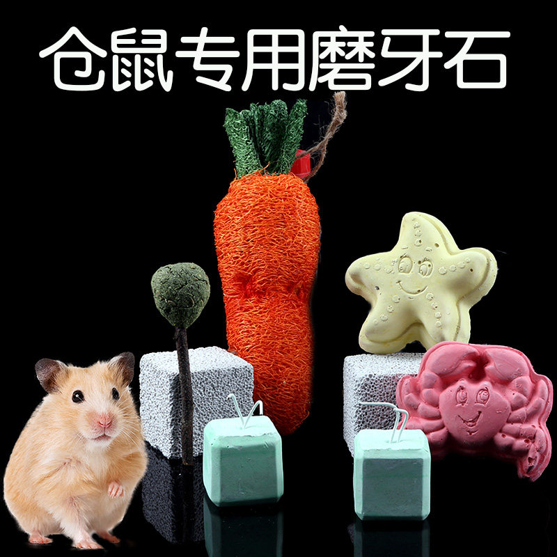 金丝熊小苍仓鼠专用磨牙石神器可食用玉米棒饼干零食玩具用品大全