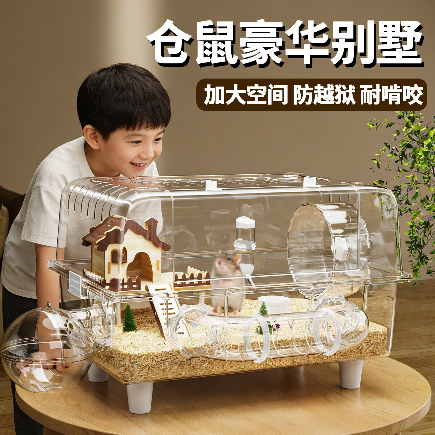 仓鼠豪华别墅金丝熊笼子专用超大便宜透明窝饲养箱防啃咬过冬二层,宠物/宠物食品及用品,笼子,淘宝优惠券,粉丝福利购,淘宝优惠卷