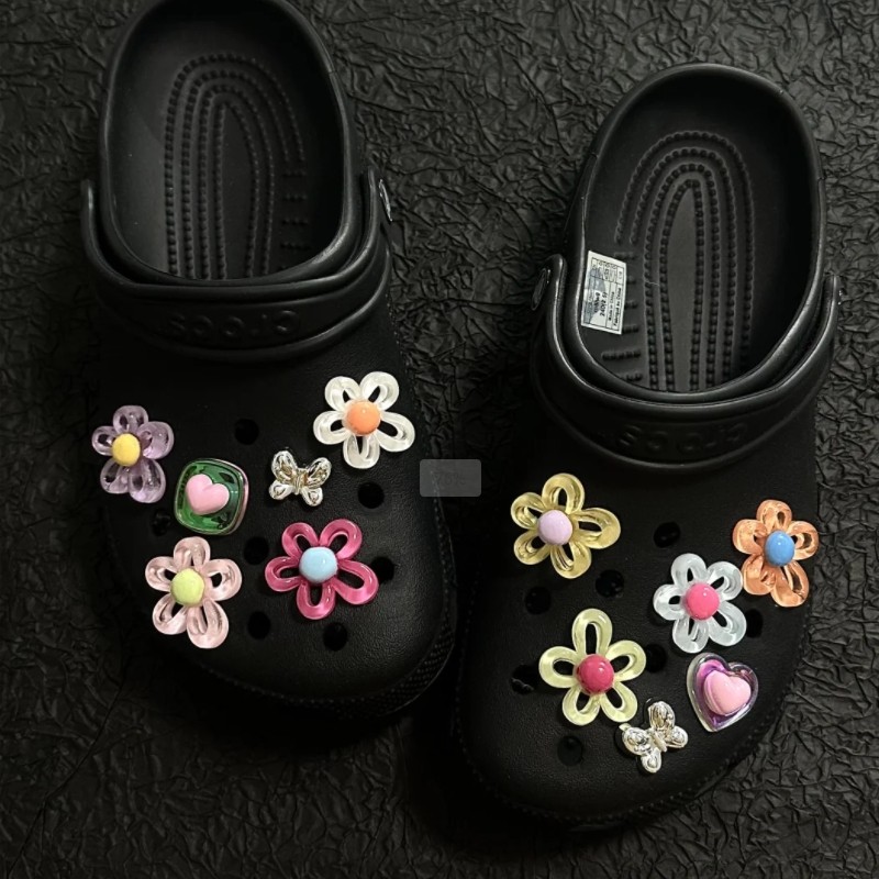 洞洞鞋配饰鞋花鞋扣可拆卸DIY装饰女立体果冻花朵适配卡骆驰crocs