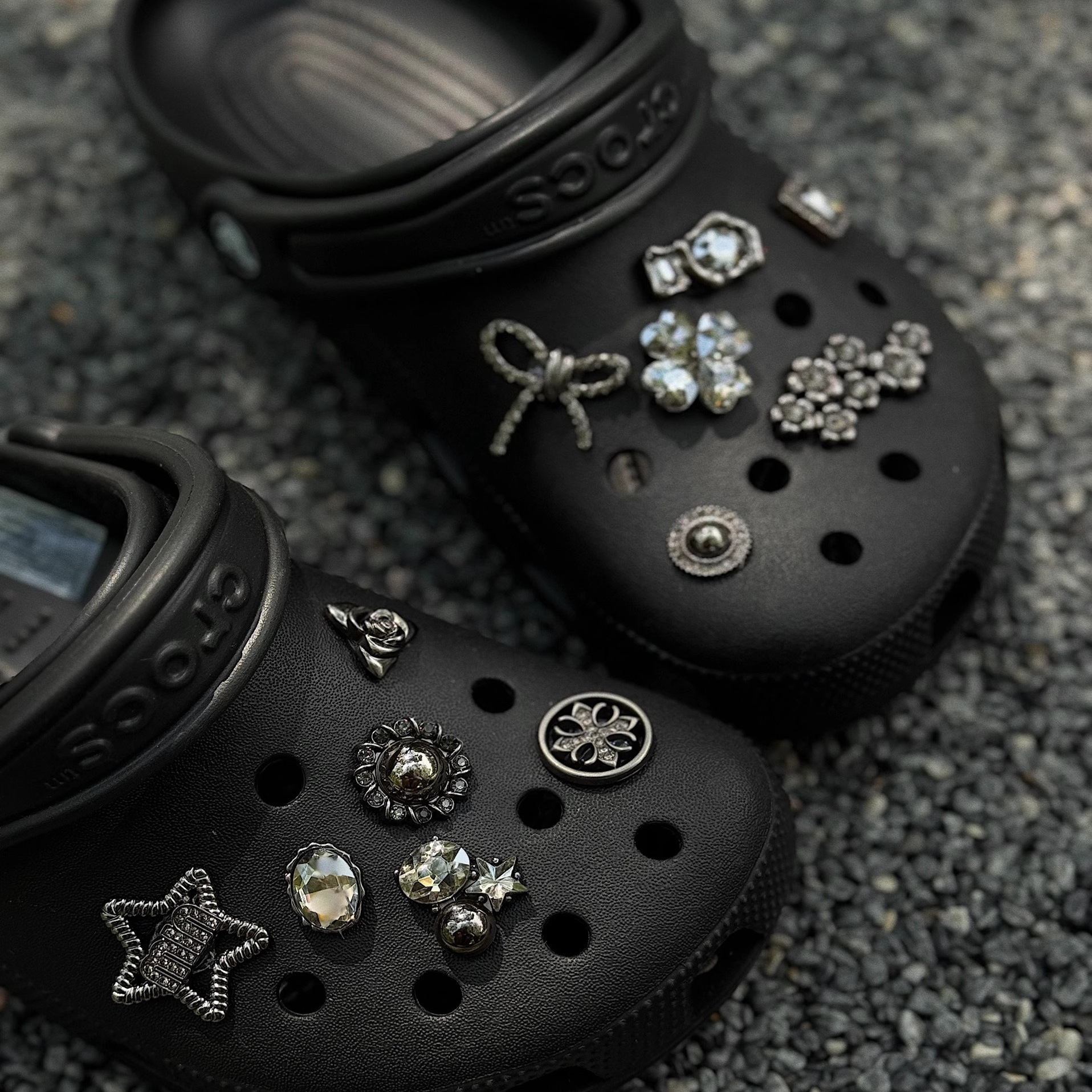 原创“遇见”洞洞鞋配饰crocs鞋花鞋扣适配金属高级感鞋花可拆卸