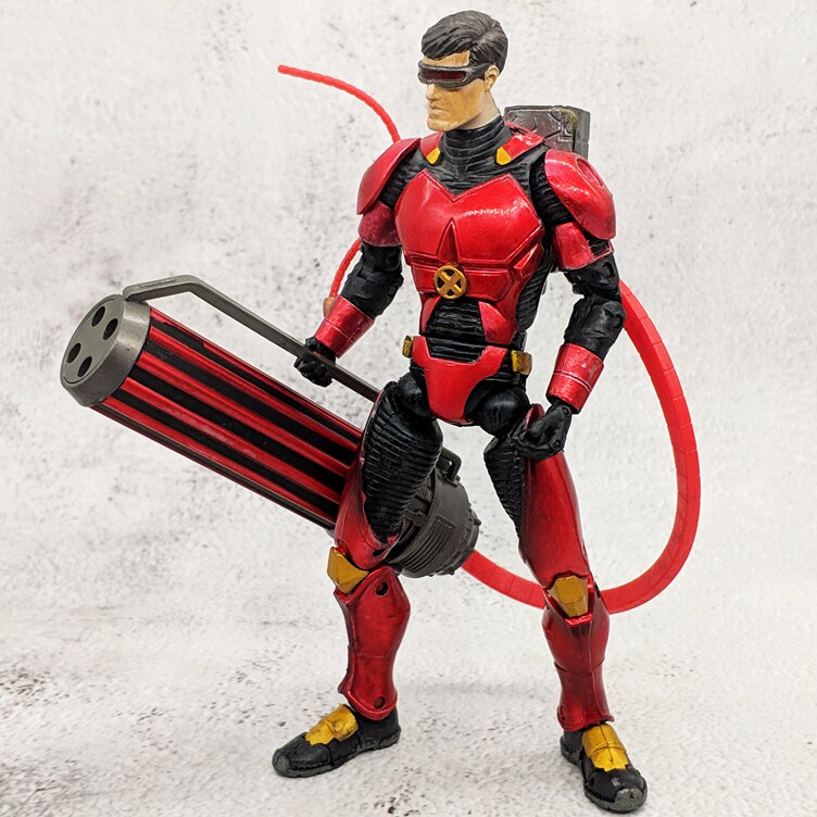 旧物情怀 x战警激光眼镭射眼重甲金刚狼人偶手办玩具模型 toybiz