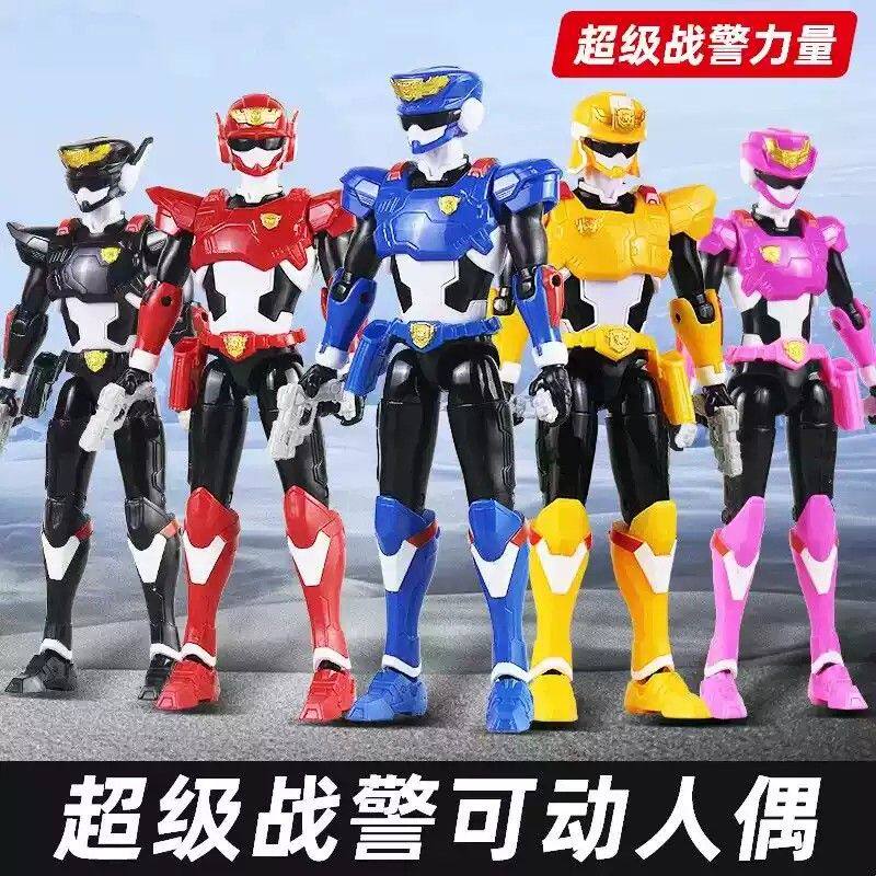 迷你特工队7超级战警力量福乐声光召唤变身器5武器巡逻套装玩具