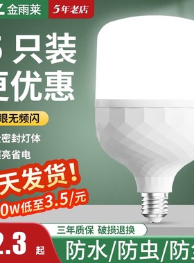 超亮led灯泡E27螺口家用护眼节能灯白光大功率厂房照明螺纹球泡灯