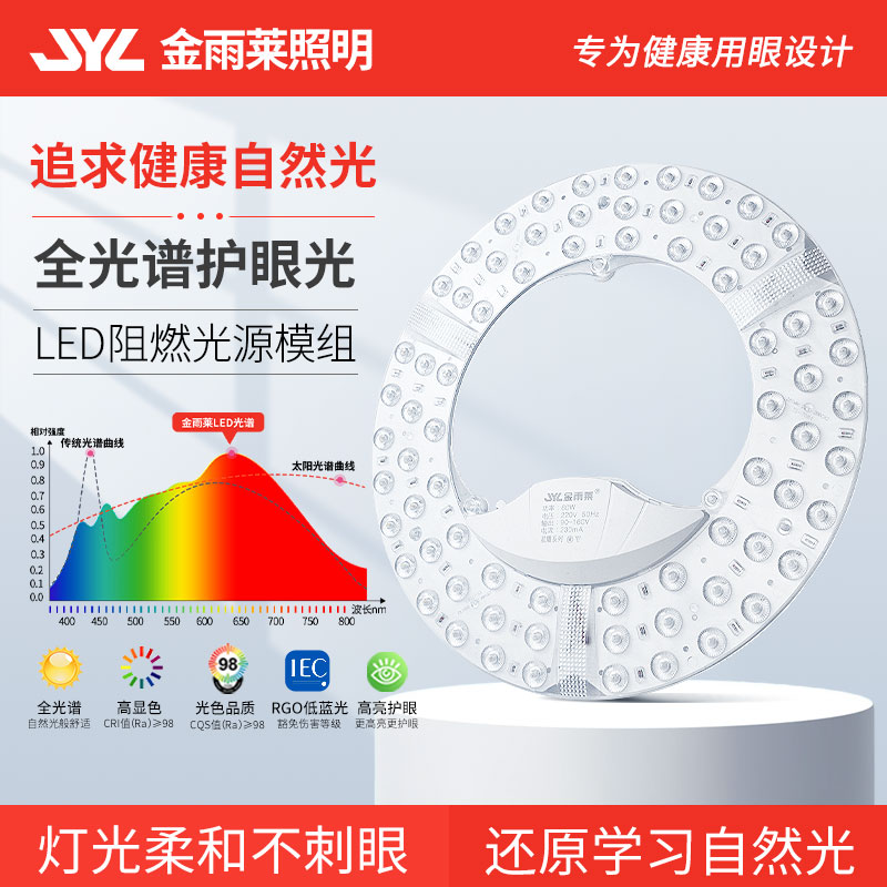 LED吸顶灯芯圆形磁吸全光谱灯盘