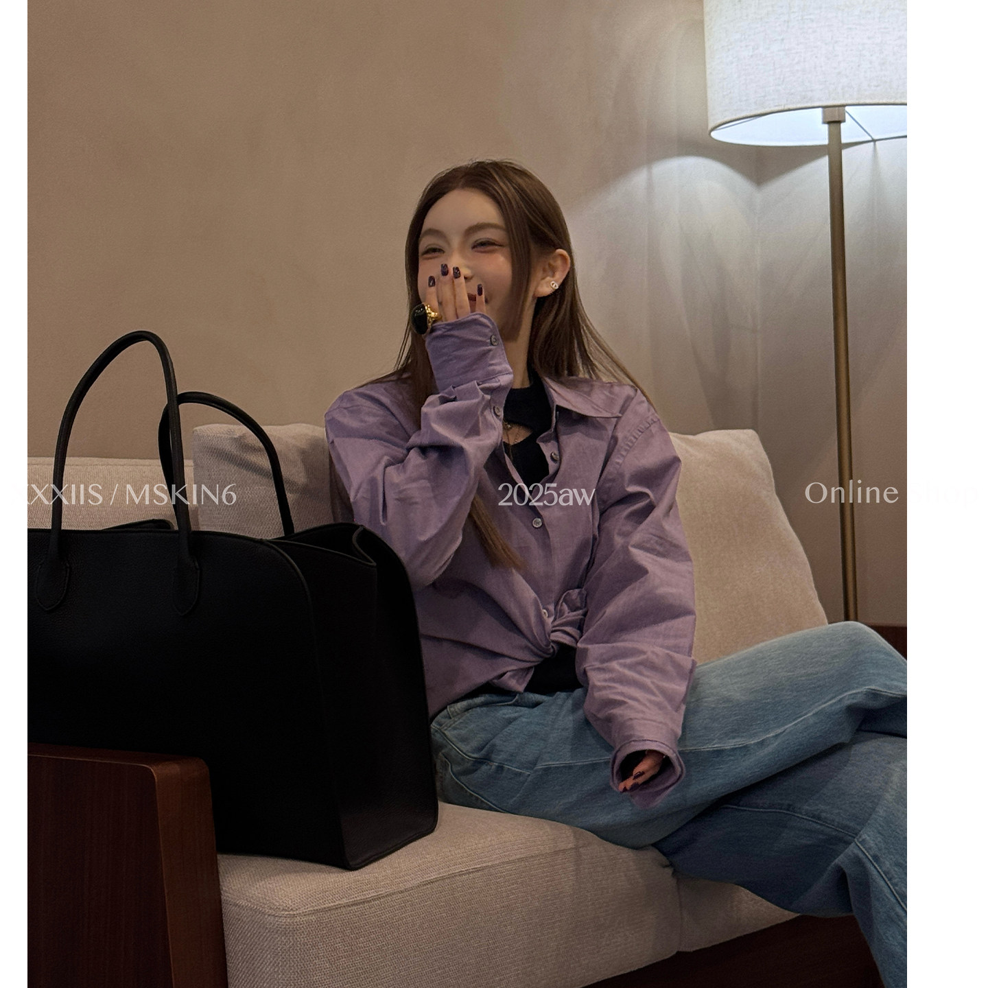 净版衬衫女100%棉显瘦显白通勤