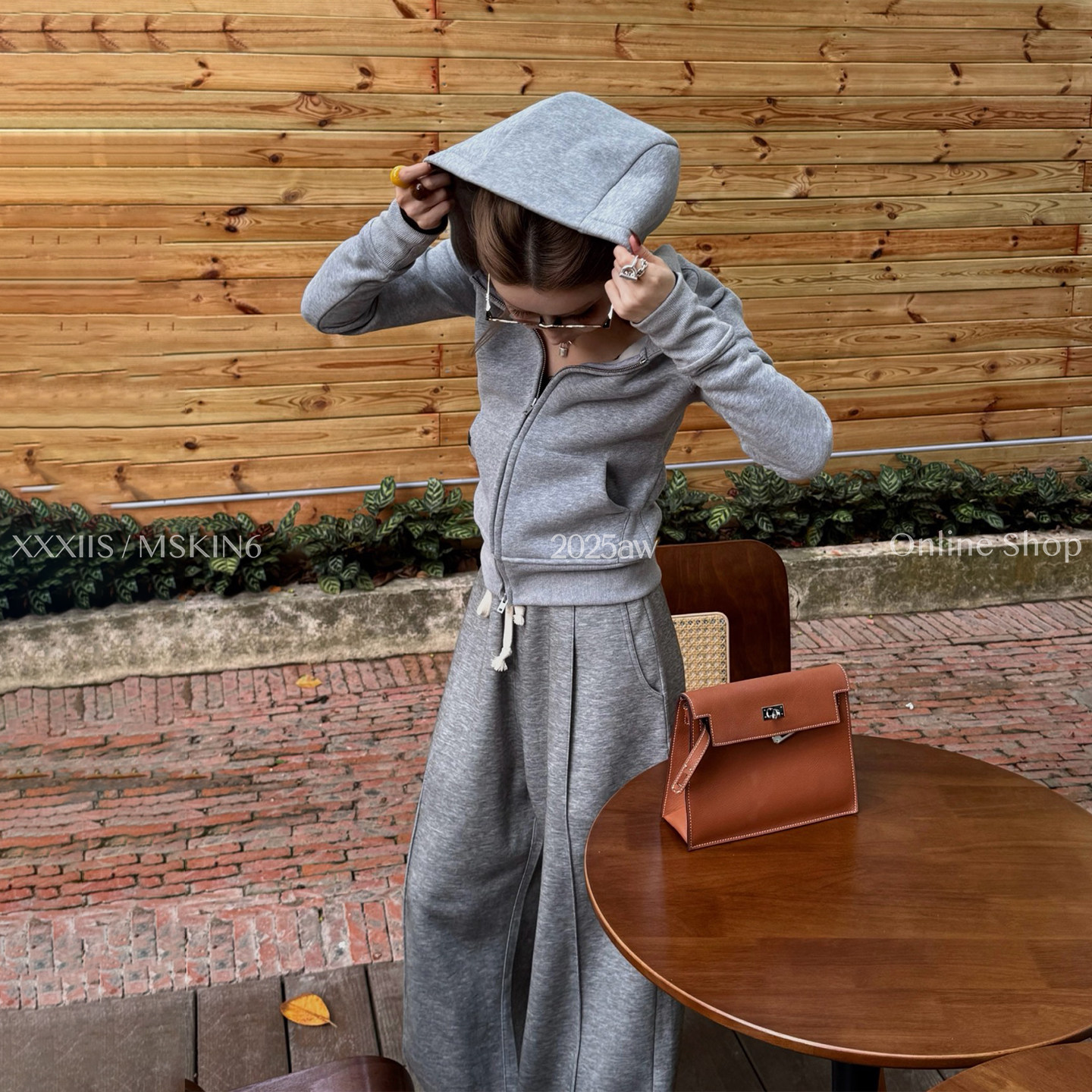 秋冬短款连帽卫衣外套女慵懒ins