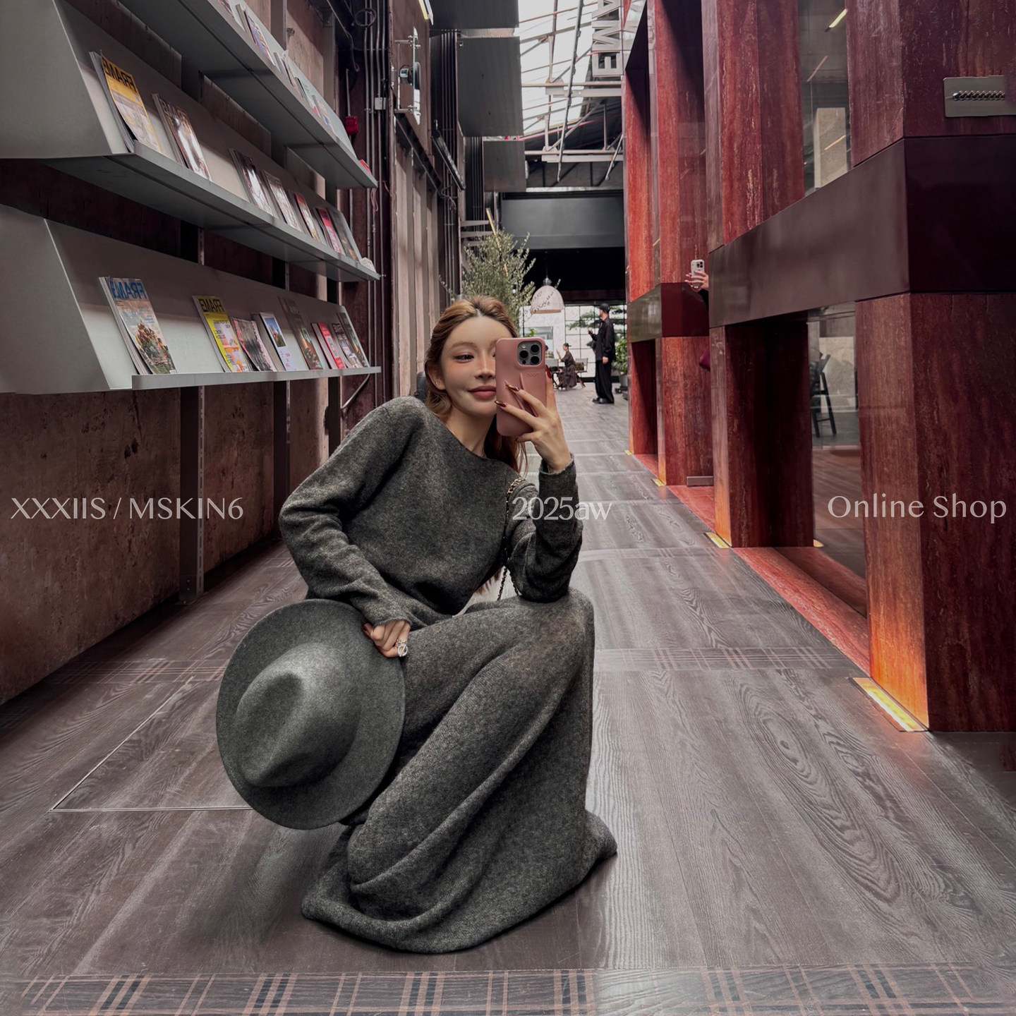 秋冬羊毛混纺慵懒风女