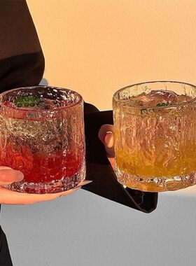 复古啤酒杯玻璃水杯高级感威士忌