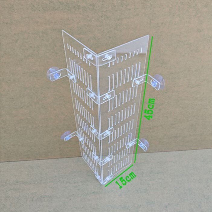 鱼缸水族箱水泵直角挡板溢流区直角挡板隔离区带吸盘防水泵吸小鱼