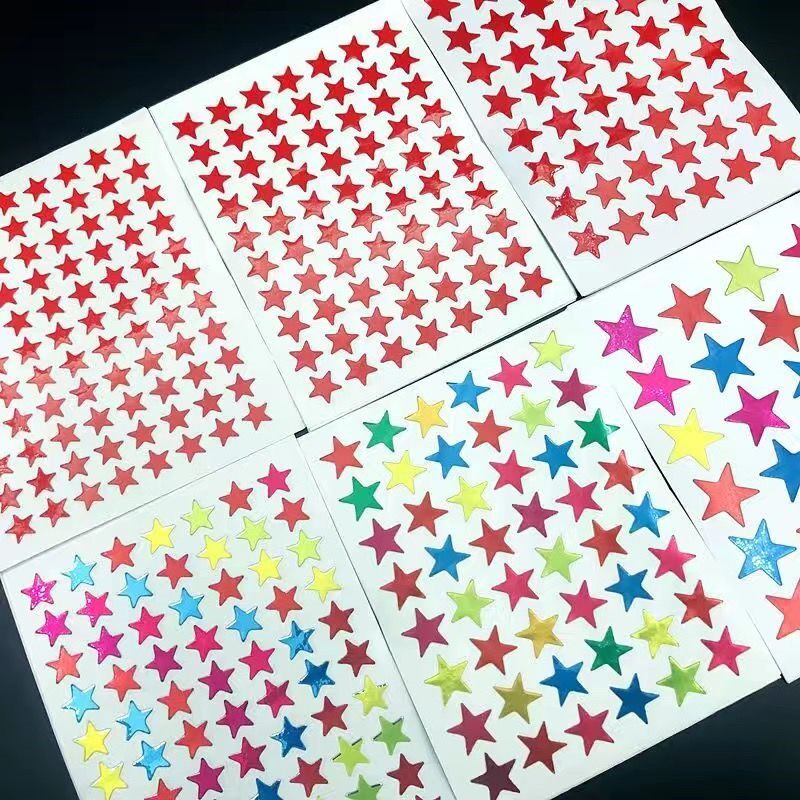 五角星小红星星贴纸教师用幼儿园学生自律表扬贴画儿童奖励贴脸贴