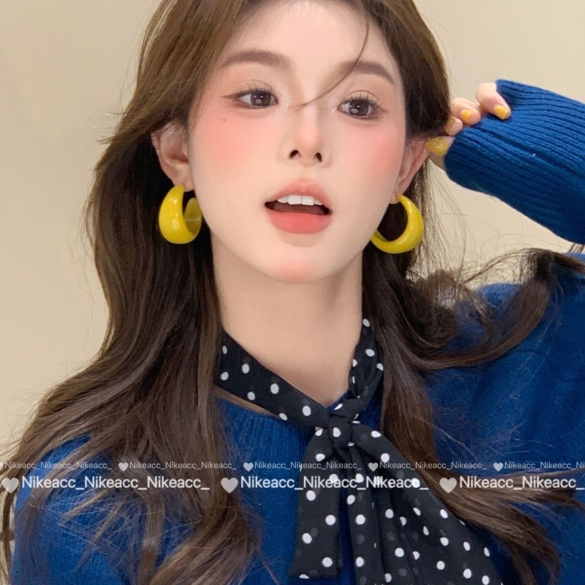 适合夏天的彩色C型圈圈耳环女海边度假风夸张耳圈多巴胺素圈耳饰