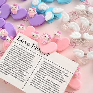 彩色爱心卡片夹子花束装饰材料花店手工diy花艺花店资材鲜花包装