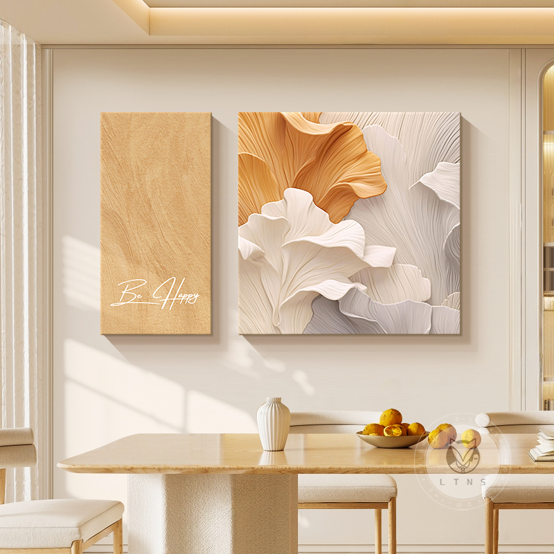 餐厅高级感装饰画家大业大奶油风