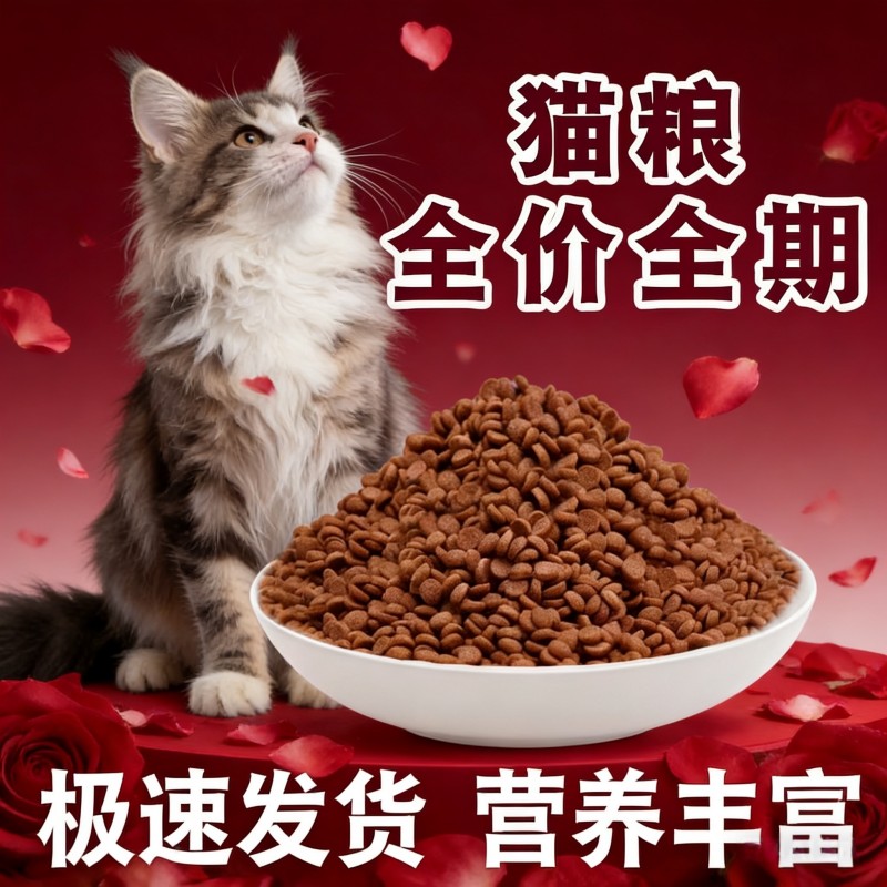 猫粮成猫幼猫通用猫主粮猫粮排行榜前十名推荐大包装通用型热卖