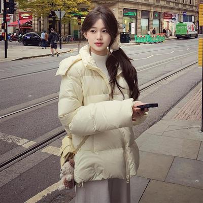 冬季加厚设计白鸭绒外套韩系泡芙