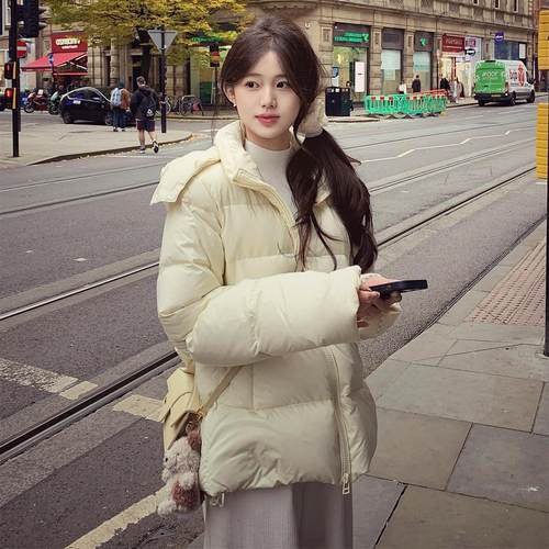 冬季加厚设计白鸭绒外套韩系泡芙