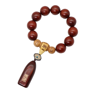 高档汽车档位珠平安无事牌吊坠车载挂件桃木女士车内吊饰档把装饰