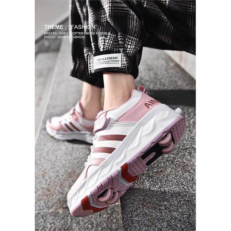 2025新款暴走鞋女童隐形四轮可收缩儿童学生男童溜冰女孩轮滑鞋子