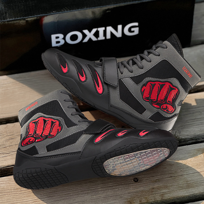 儿童摔跤鞋男拳击鞋散打