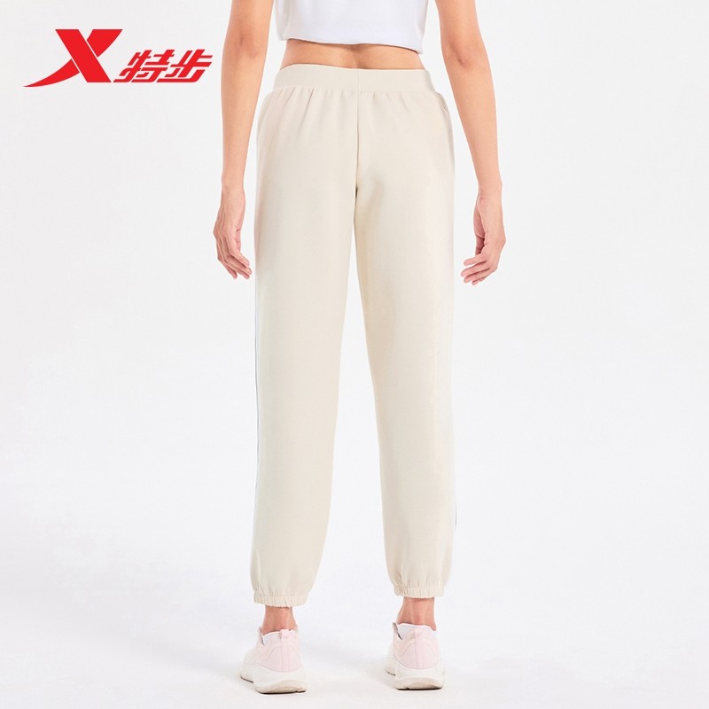 特步运动针织九分裤女运动长裤